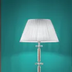 Classic Design Floor Lamp in Chrome, Crystal and Brilliant Metal - Sisifo Viadurini
