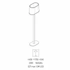 Modern Design Floor Lamp in Metal with Fabric Lampshade Made in Italy - Jump Viadurini