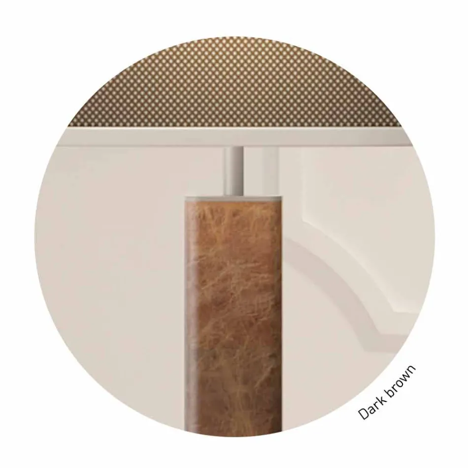 Modern Design Floor Lamp in Metal with Fabric Lampshade Made in Italy - Jump Viadurini