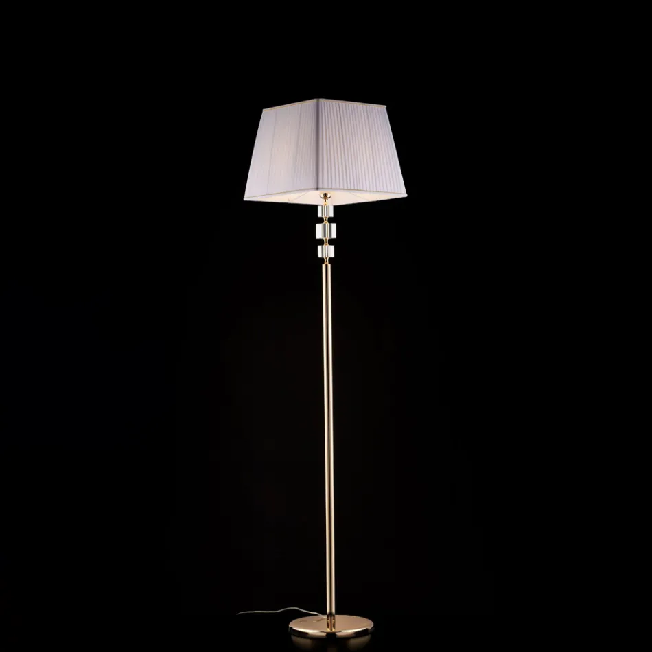 Crystal Floor Lamp with Made in Italy Lampshade - Innsbruck Viadurini