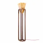 Floor lamp in onyx and design wood Grilli York made in Italy Viadurini