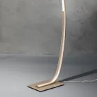 Modern Dimmable LED Floor Lamp in Black, Gold or White Metal - Gondola Viadurini