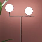 Modern Floor Lamp in Hand-Blown Cased Venetian Glass - Snow Viadurini