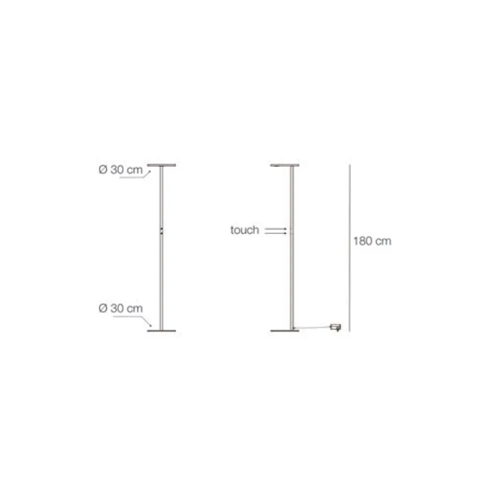 Floor Lamp Made of Metal with Various Finishes Made in Italy - Lumi Viadurini