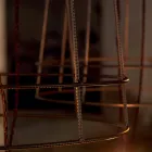 Living Room Floor Lamp 3 Lights in White or Natural Metal Minimal Style - Styling Viadurini