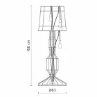 Living Room Floor Lamp 3 Lights in White or Natural Metal Minimal Style - Styling Viadurini