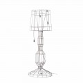 Living Room Floor Lamp 3 Lights in White or Natural Metal Minimal Style - Styling
