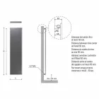 Wall-mounted hydraulic radiant plate in steel with decoration 839 Watt - Kelvin Viadurini