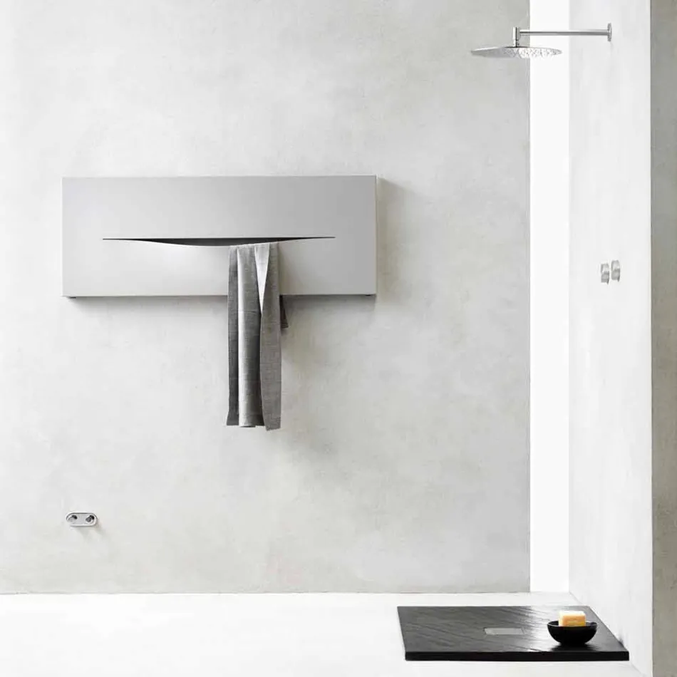 Horizontal Design Hydraulic Radiant Plate in Steel up to 820 W - Cut Viadurini