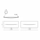 Horizontal Design Hydraulic Radiant Plate in Steel up to 820 W - Cut Viadurini