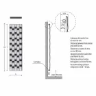 Vertical Design 5 Bar Steel Radiant Plate up to 1003 Watt - River Viadurini