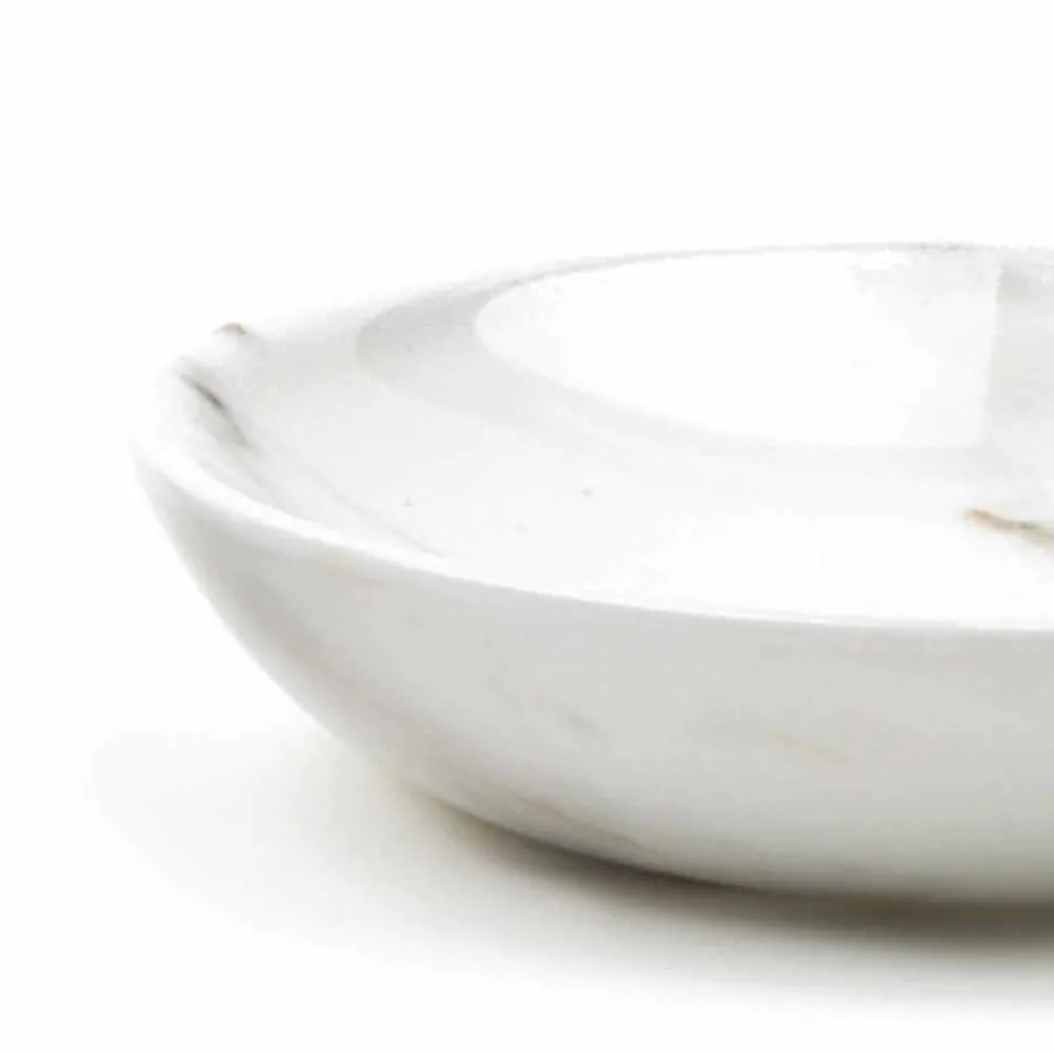 Modern Round Plate in Marble Various Colors Made in Italy - Pin Viadurini