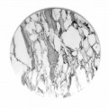 Round Serving Plate in White Carrara Marble Made in Italy - Kamil