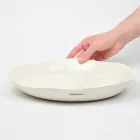 Italian Luxury White Porcelain Round Serving Plate - Arcimaesta Viadurini