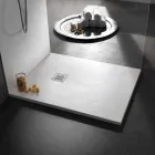Shower Tray 100x80 in Resin Stone Effect Finish Modern Design - Domio Viadurini