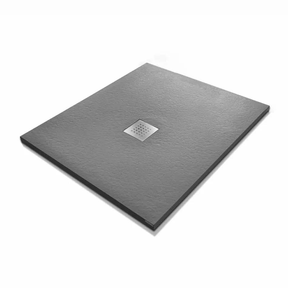 Shower Tray 100x80 in Resin Stone Effect Finish Modern Design - Domio Viadurini