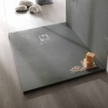 Shower Tray 120x80 cm in Resin Concrete Effect Modern Design - Cupio