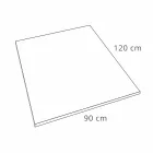 120x90 Shower Tray in Stone Effect Resin with Steel Grid - Domio Viadurini