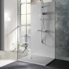 120x90 Shower Tray in Stone Effect Resin with Steel Grid - Domio Viadurini