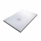 120x90 Shower Tray in Stone Effect Resin with Steel Grid - Domio Viadurini