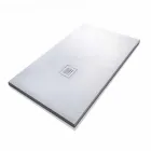 Shower Tray 140x70 in Stone Effect Resin with Steel Grid - Domio Viadurini