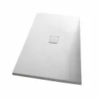 Shower Tray 160x80 cm in White Resin with Drain and Cover - Estimo Viadurini