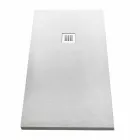 Shower Tray 170x80 in Stone Effect Resin with Steel Grid - Domio Viadurini