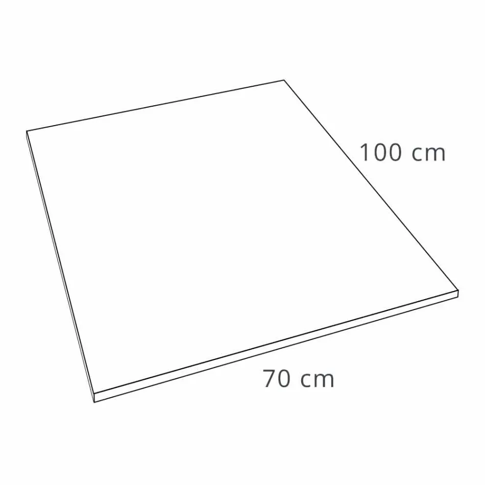 Modern Design Shower Tray in Resin Stone Effect 100x70 - Domio Viadurini