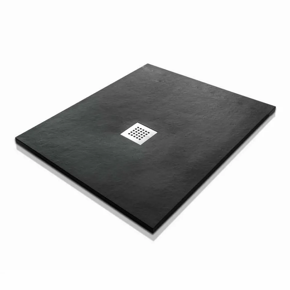 Modern Design Shower Tray in Resin Stone Effect 100x70 - Domio Viadurini