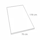 Slate Effect White Resin Shower Tray 170x70 Modern Design - Sommo Viadurini