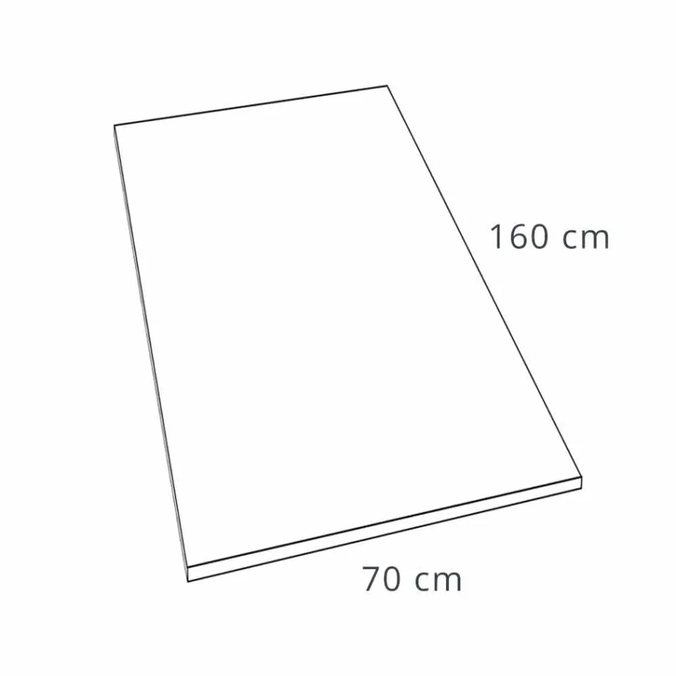 Resin Shower Tray Concrete Effect Finish 160x70 Modern - Cupio Viadurini