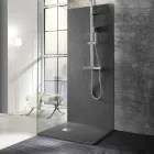 Modern Square Shower Tray 90x90 in Stone Effect Resin - Domio Viadurini