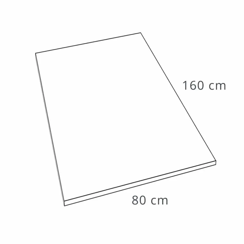 Modern Rectangular Shower Tray 160x80 in Stone Effect Resin - Domio Viadurini