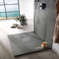 Square Shower Tray 80x80 in Resin Concrete Effect Modern Design - Cupio