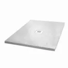 Rectangular Shower Tray 100x80 in White Resin Slate Effect - Sommo Viadurini