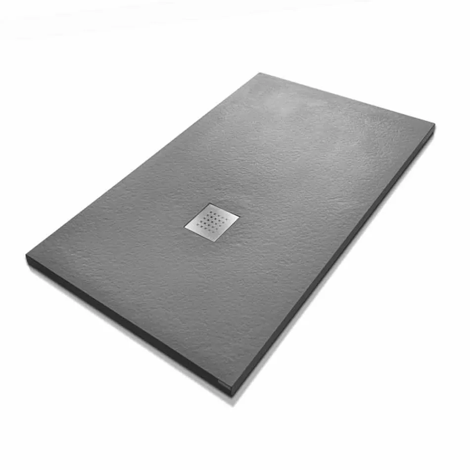 Rectangular Shower Tray 140x90 in Resin Stone Effect Finish - Domio Viadurini