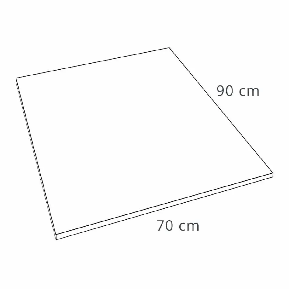 Modern Rectangular Shower Tray in Resin Concrete Effect 90x70 cm - Cupio Viadurini