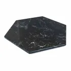 Hexagonal Serving Plate in Black or Green Marble with Cork 4 Pieces - Ludivine Viadurini