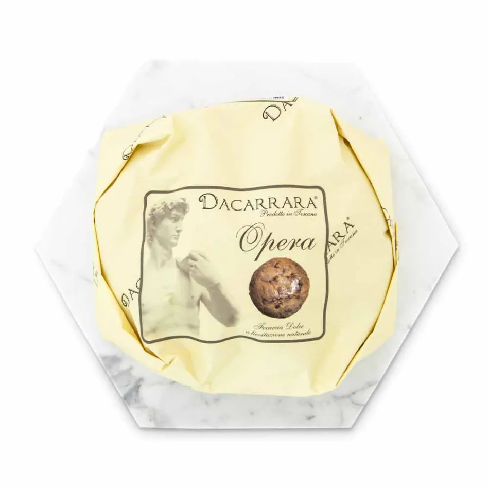 Hexagonal Design Plate in White Carrara Marble Made in Italy - Sintia Viadurini