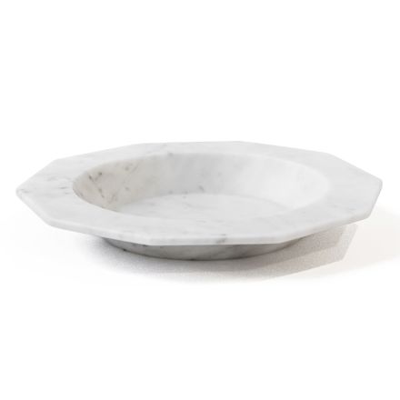 Satin Marble Soup Plate Made in Italy - Yutaro Viadurini