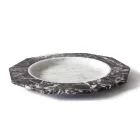 Flat Plate in Satin Marble Various Finishes Italian Luxury Design - Rhodium Viadurini