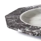 Flat Plate in Satin Marble Various Finishes Italian Luxury Design - Rhodium Viadurini