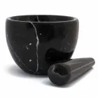 Small Mortar with Pestle in White Carrara Marble Made in Italy - Mirel Viadurini