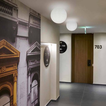 Slide Globo (Wall) sphere ceiling light made of polyethylene made in Italy Viadurini