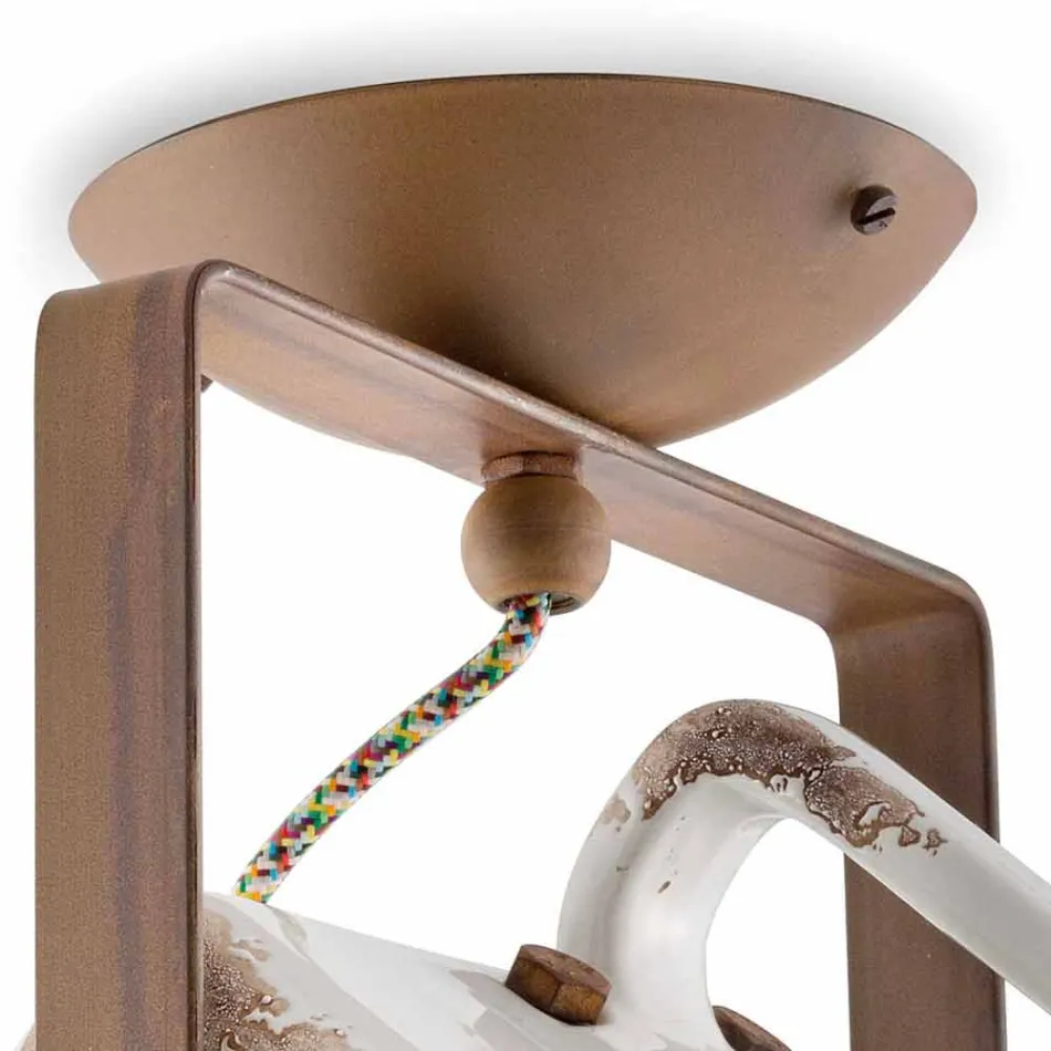 ceiling ceiling lamp square spotlight swiveling vintage Kaylee Viadurini