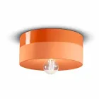 Circular Ceiling Light in Colored Ceramic Made in Italy - Ferroluce Pi Viadurini