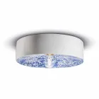 Circular Ceiling Light in Colored Ceramic Made in Italy - Ferroluce Pi Viadurini