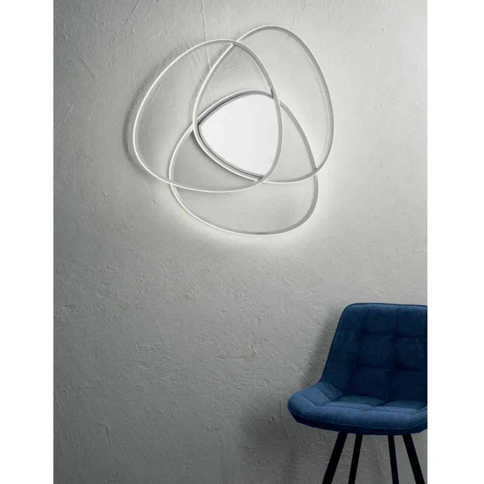 Ceiling Lamp LED Wall Lamp in Gold or Silver Finish Metal - Rosella Viadurini