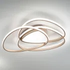 Ceiling Lamp LED Wall Lamp in Gold or Silver Finish Metal - Rosella Viadurini