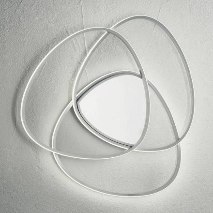 Ceiling Lamp LED Wall Lamp in Gold or Silver Finish Metal - Rosella Viadurini